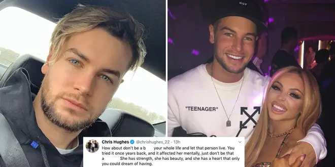 Chris Hughes has defended his ex girlfriend Jesy Nelson