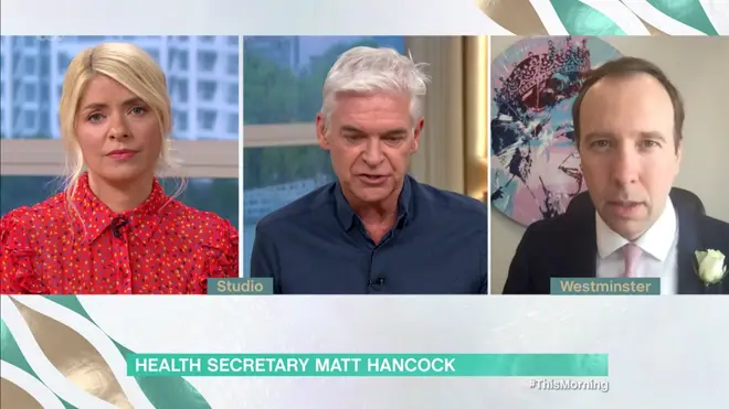 Matt Hancock spoke out on face mask advice on This Morning