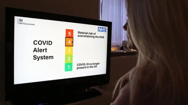 The Covid-19 alert system was announced by Boris Johnson on 10 May