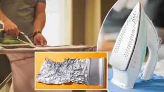 Simple trick makes it easier to iron clothes using tin foil