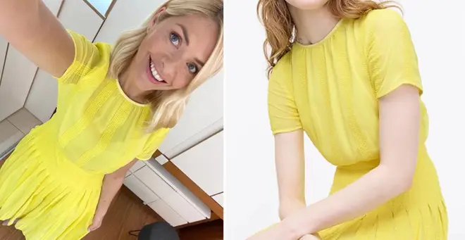 Holly Willoughby's yellow dress is from J Crew
