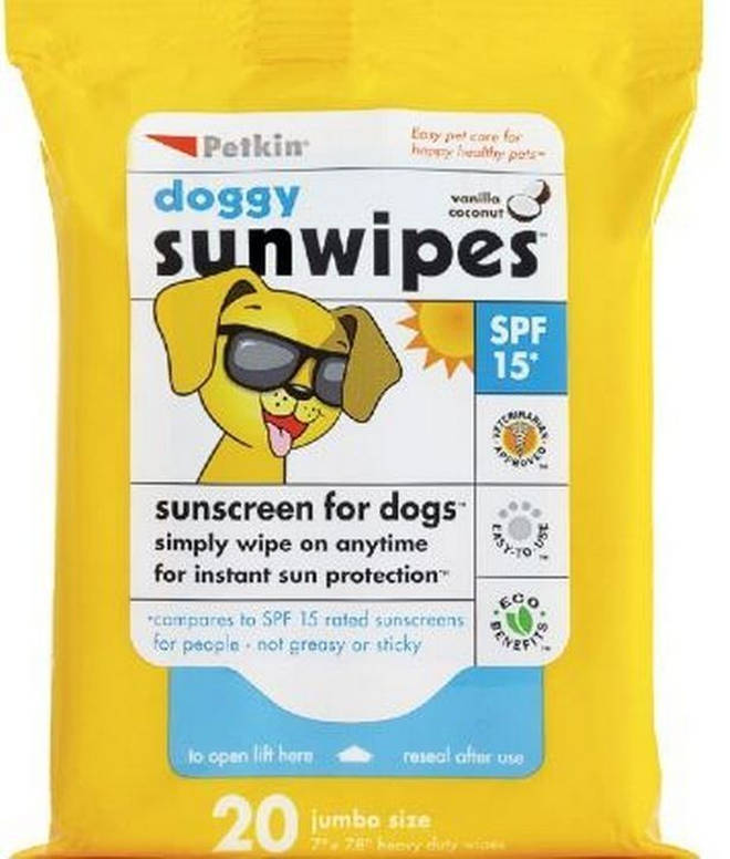 You can even buy doggy sun cream wipes!