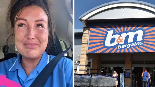 The care home worker claimed the woman followed her for ten minutes in the B&M store