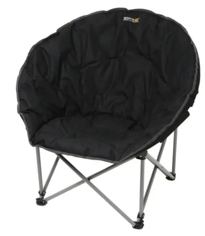 Regatta Castillo Padded Folding Lounge Chair Black