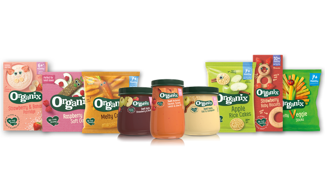 Organix has a huge range of food designed for this exciting time in baby's life