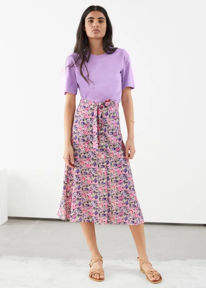 & Other Stories is selling a similar skirt to Holly Willoughby's in pink