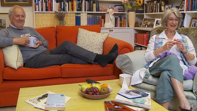 Coronation Street's Maureen Lipman and Countdown favourite Gyles Brandeth on Celebrity Gogglebox