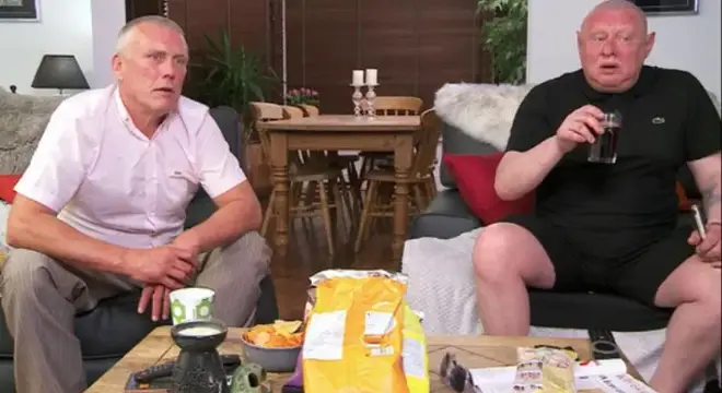 Shaun Ryder and Bez on Celebrity Gogglebox