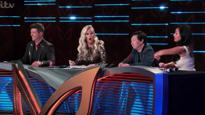 The Masked Singer US judges  Robin Thicke, Jenny McCarthy Wahlberg, Ken Jeong and Nicole Scherzinger and