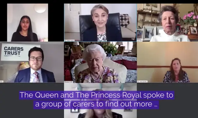 The Queen and Princess Anne spoke to carers to mark Carers Week 2020