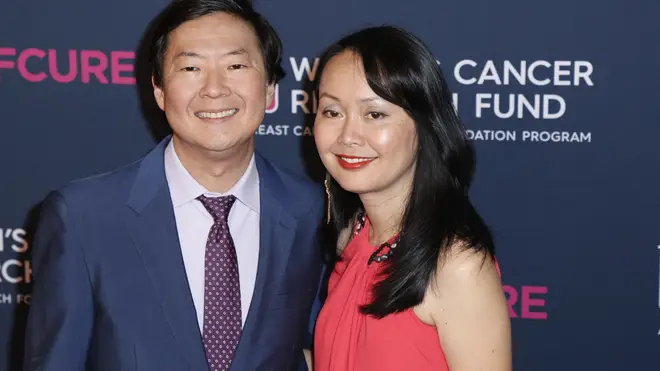 Ken Jeong and his wife Tran Jeong on the red carpet