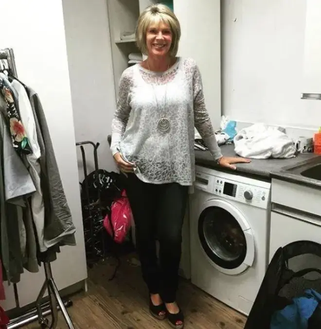 Ruth Langsford in her laundry room