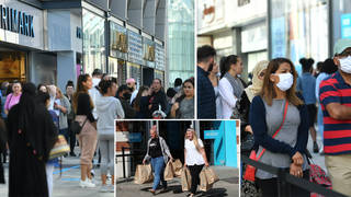 Hundreds of people queued outside Primark on Monday morning