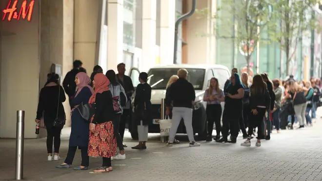 Queues are longer than ever for the reopening of Primark in Leeds