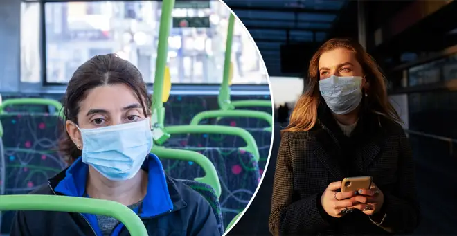 Face coverings are mandatory on public transport from today (June 15) (stock images)