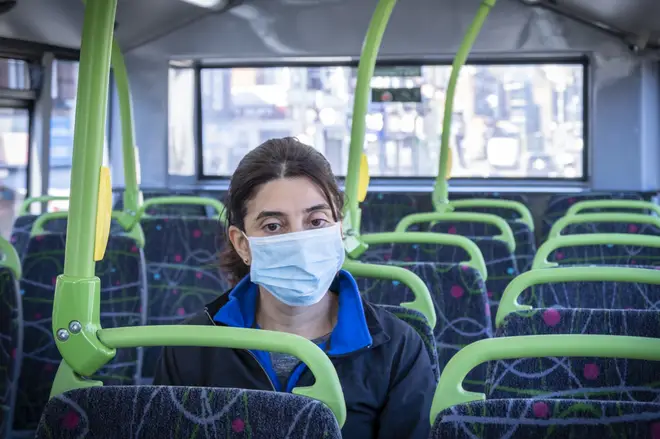 Everyone in England must wear a face covering if using public transport from today (stock image)
