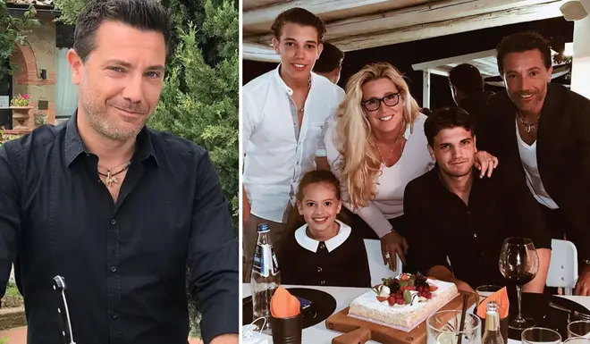 Gino D'Acampo posed next to his entire family