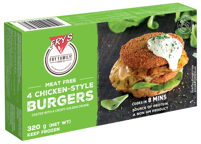Chicken-Style Burgers by Fry Family Food Co