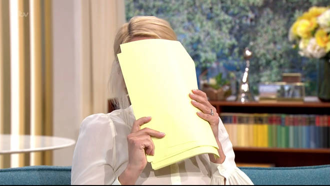 Holly was left red-face after the joke