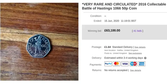 The bidding war for the coin was fierce