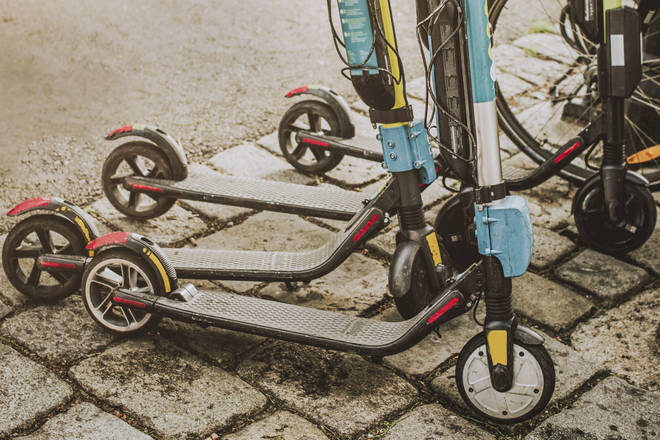 Many European cities have rentable scooters