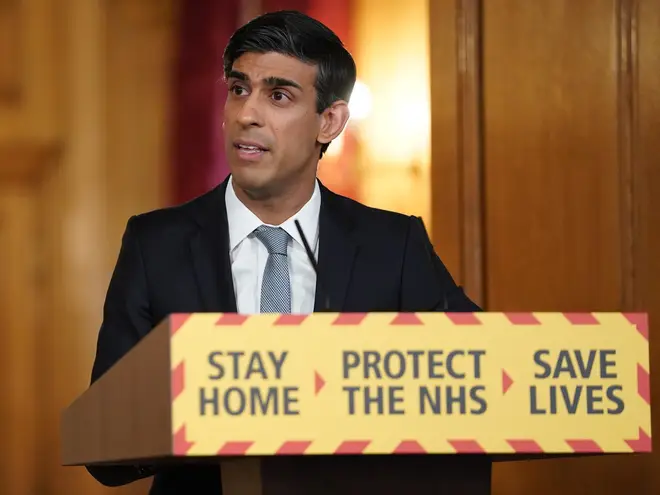 Rishi Sunak at the daily government briefing