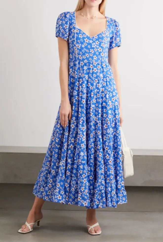 Tamara tiered floral-print dress