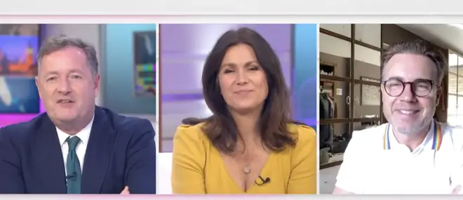 The three laughed about Piers being a 'baddie'