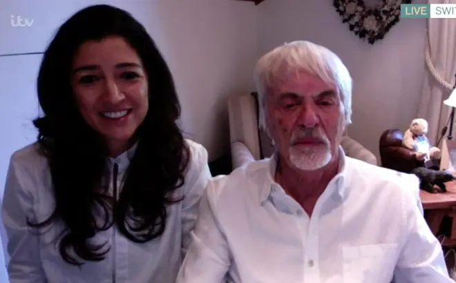 Bernie Ecclestone appeared on This Morning with his wife Fabiana
