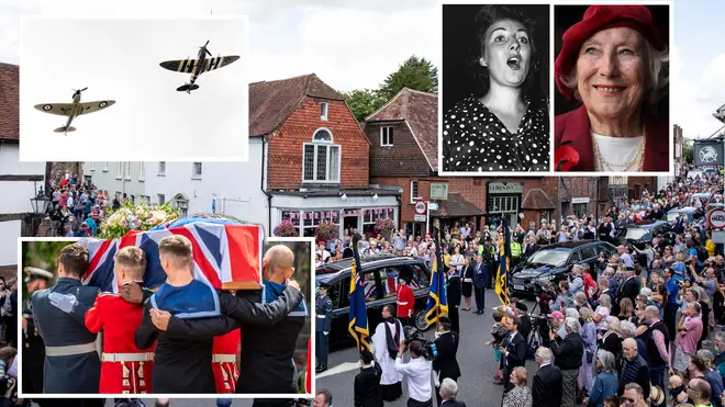 People flooded the streets of Ditchling to honour Dame Vera Lynn