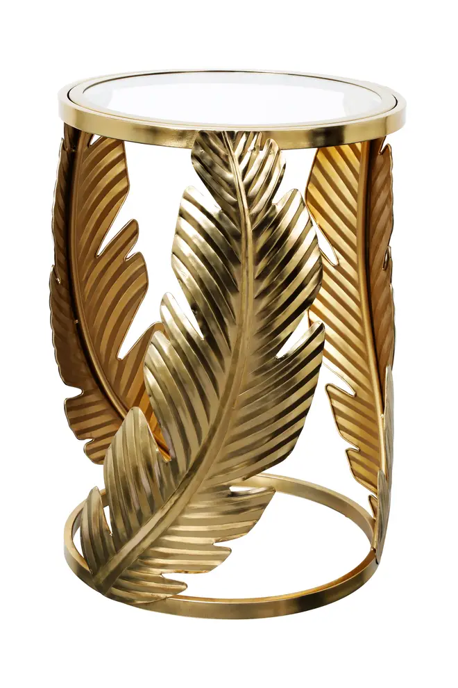 Gold Palm Leaf Table