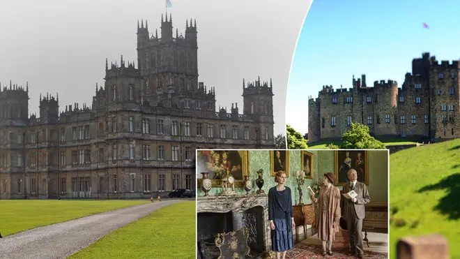 Highclere castle and Alnwick Castle from Downton Abbey