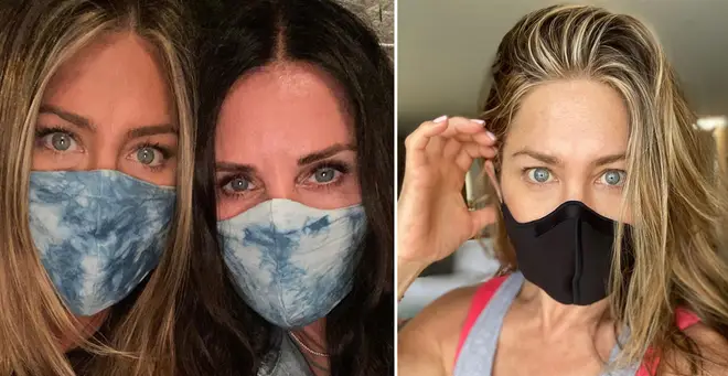 Jennifer Aniston has pleaded with the public to wear masks