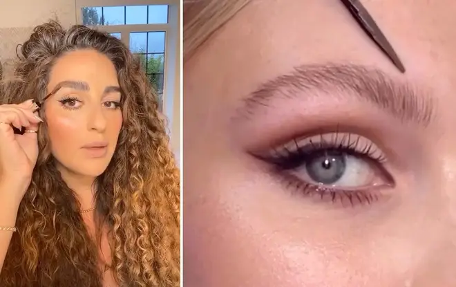 Nikki (left) has pretty much perfect brows