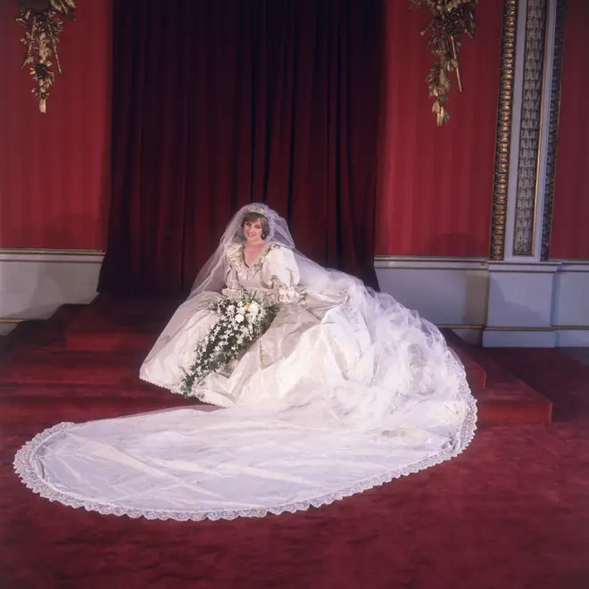 Princess Diana wore a gown by David Emanuel when she married Prince Charles in 1981