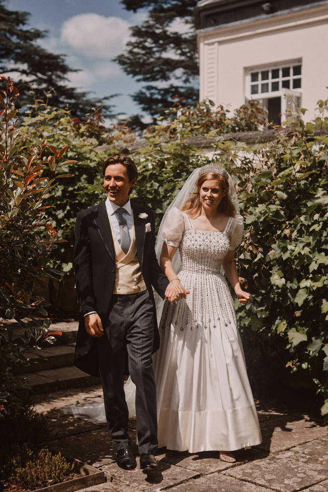 Princess Beatrice wore a vintage dress of the Queen's for her wedding