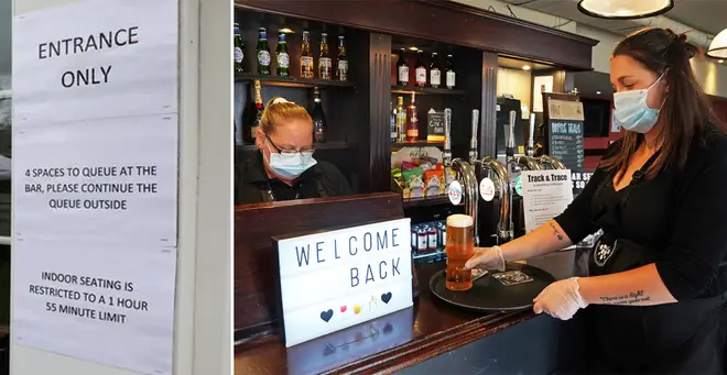 Face masks in pubs are not mandatory in England