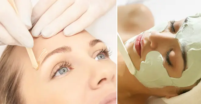Salons in England will soon be allowed to do face treatments (stock images)