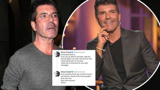 Simon Cowell has updated fans from his hospital bed after breaking his back