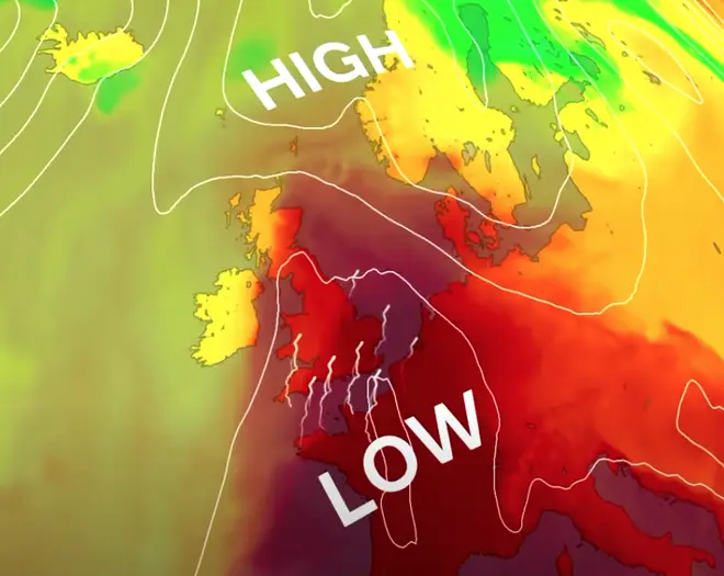 The UK will be hit by thunderstorms this week following a heatwave