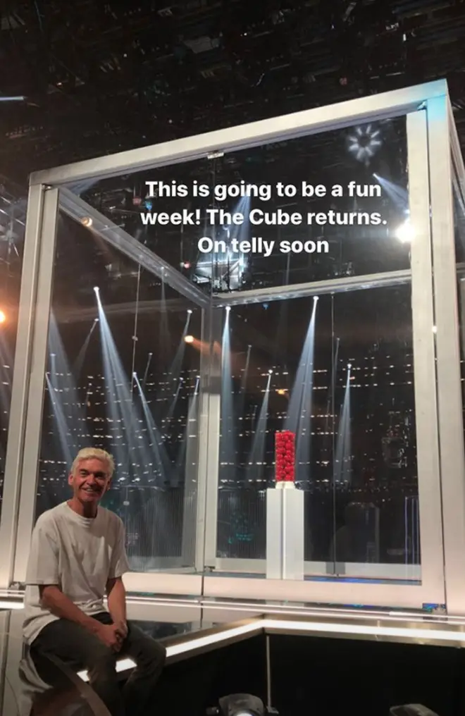Phillip Schofield looked ecstatic to return to The Cube