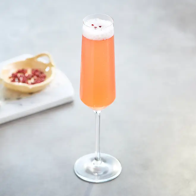 This fruity cocktail is topped with peppercorns