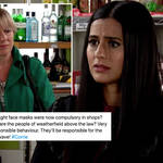 Coronation Street viewers spotted characters weren't wearing masks