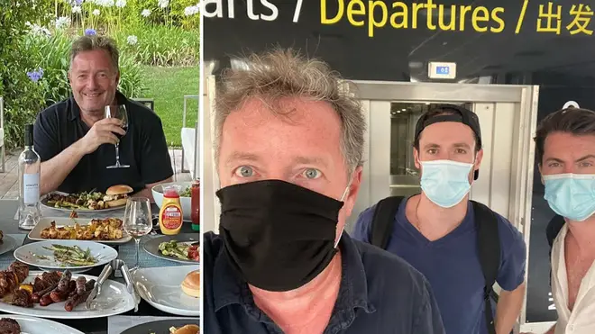 Piers Morgan and his sons returned to the UK just before the new quarantine rules come into place