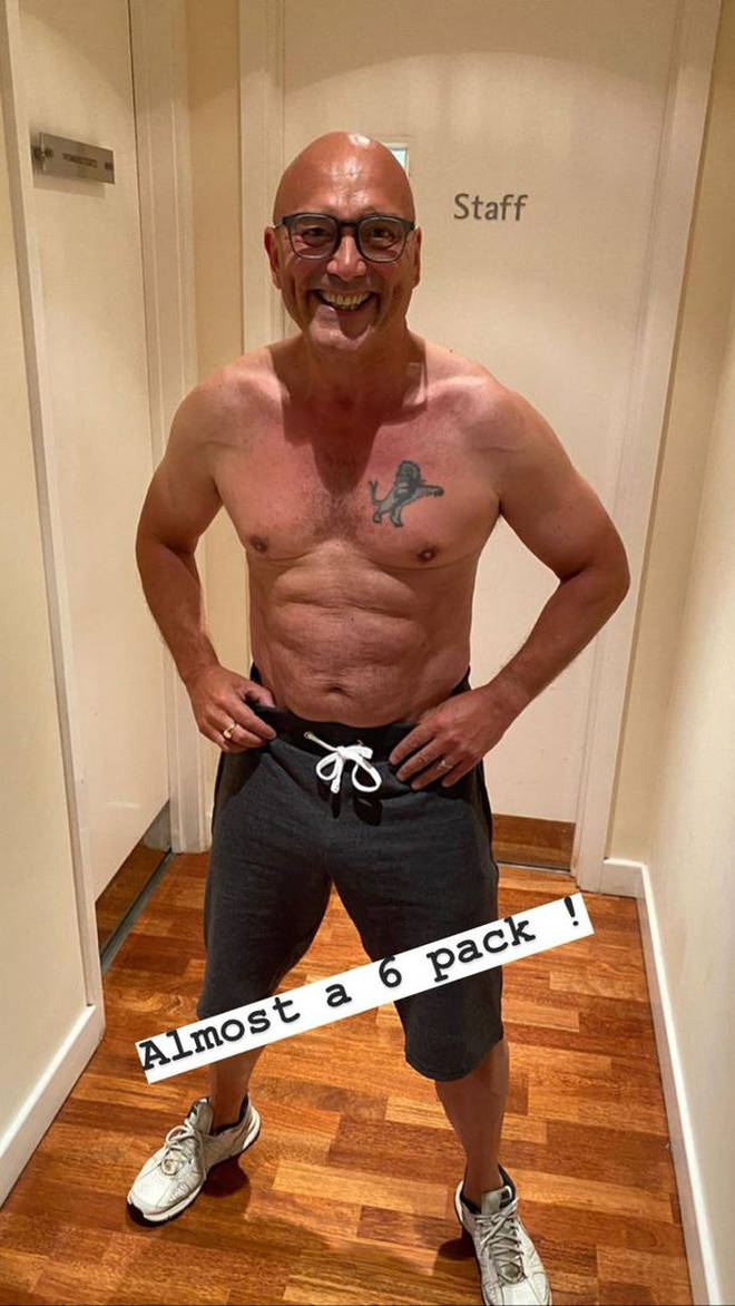 Gregg Wallace shows off his physique on Instagram