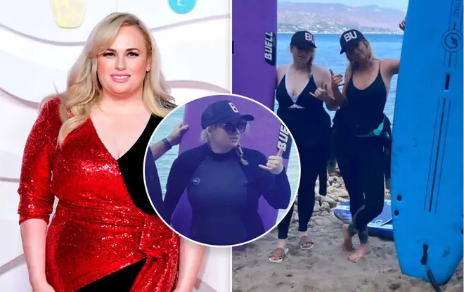 Rebel looks amazing as she poses with friends at the beach