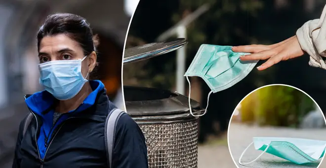 The RSPCA has warned plastic face masks can harm wildlife
