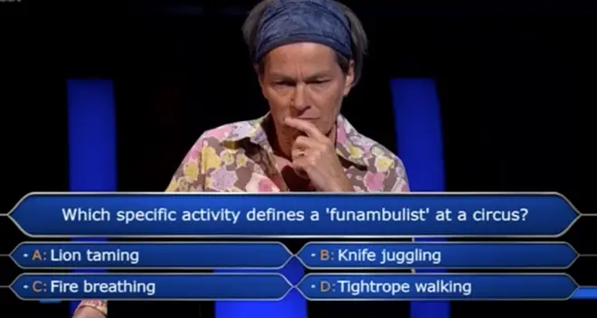 The English teacher was left stumped on the circus question