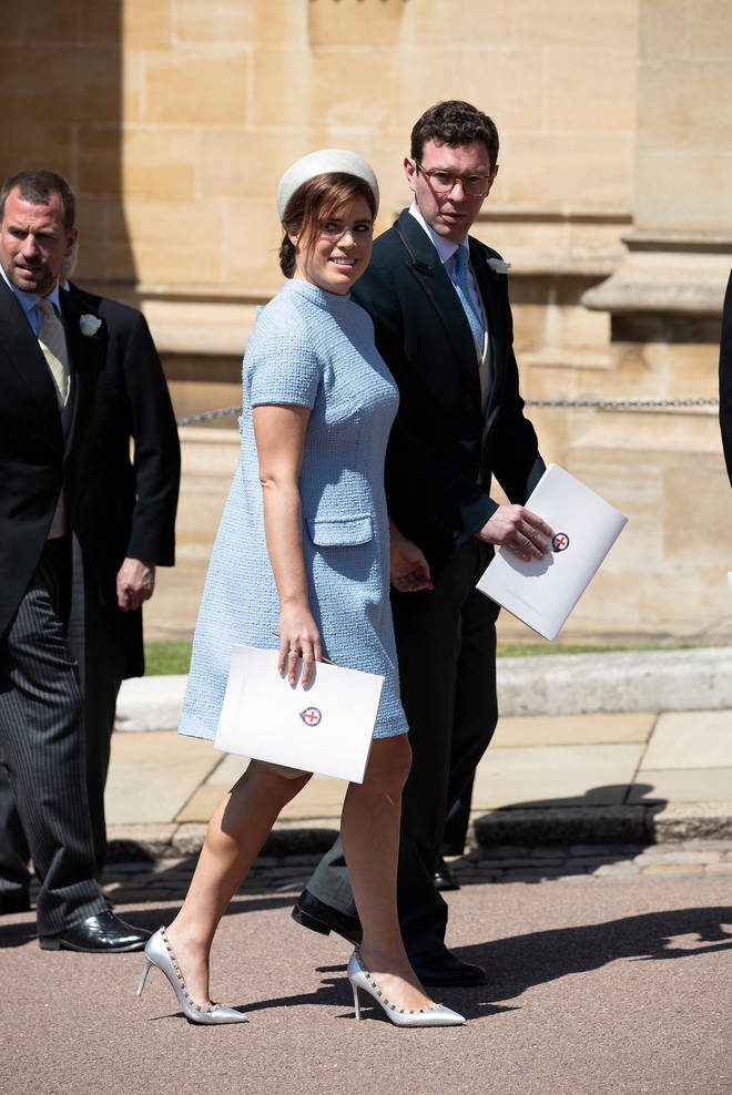 Princess Eugenie and Jack Brooksbank at Prince Harry and Meghan's wedding.
