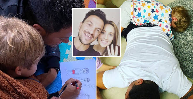 Peter Andre has joked that his son Theo could really belong to gardener Dan...